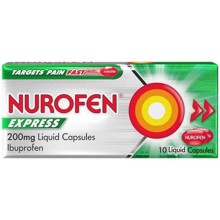Nurofen Express Liq Cap 200mg 10's