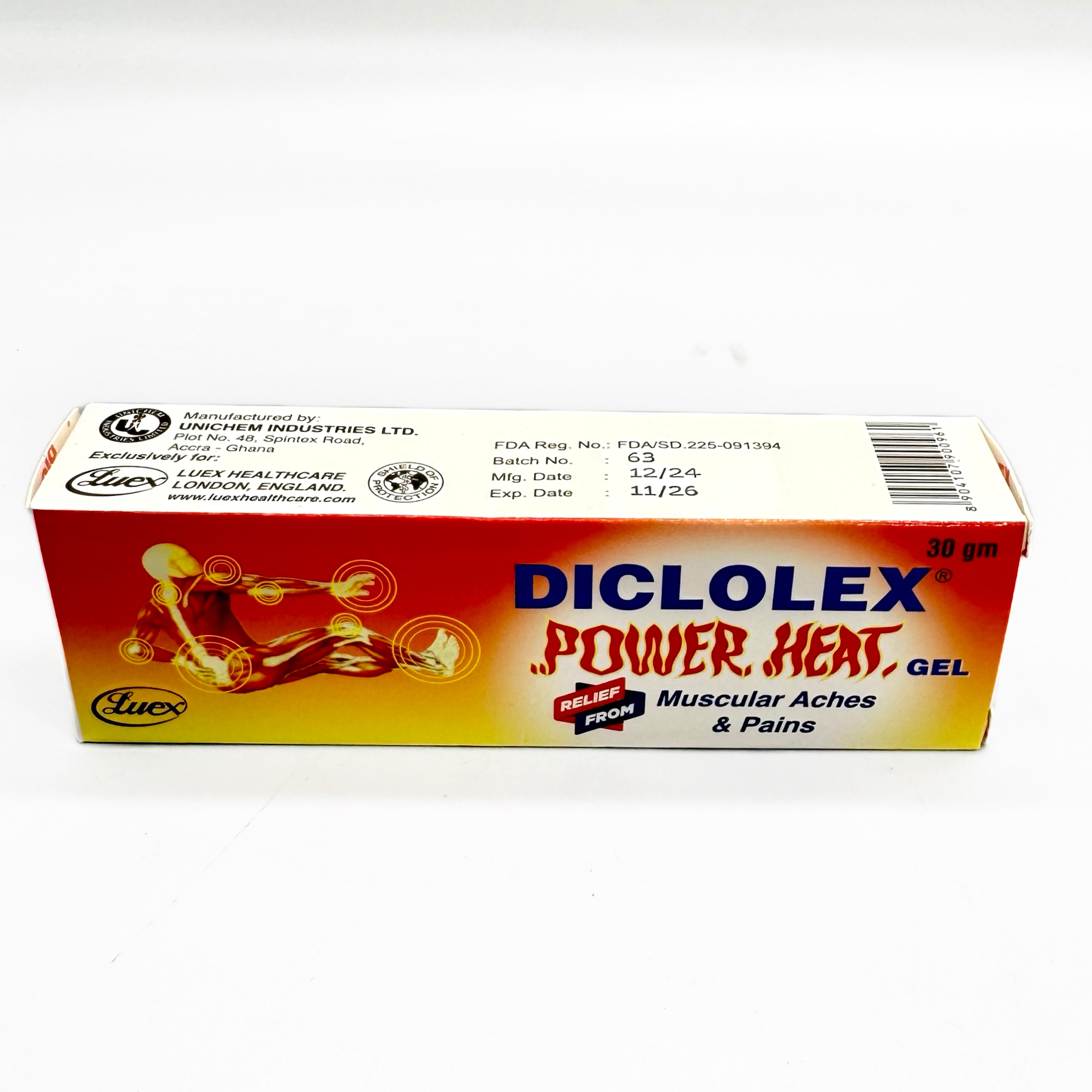 Diclolex Power Heat Gel 30g