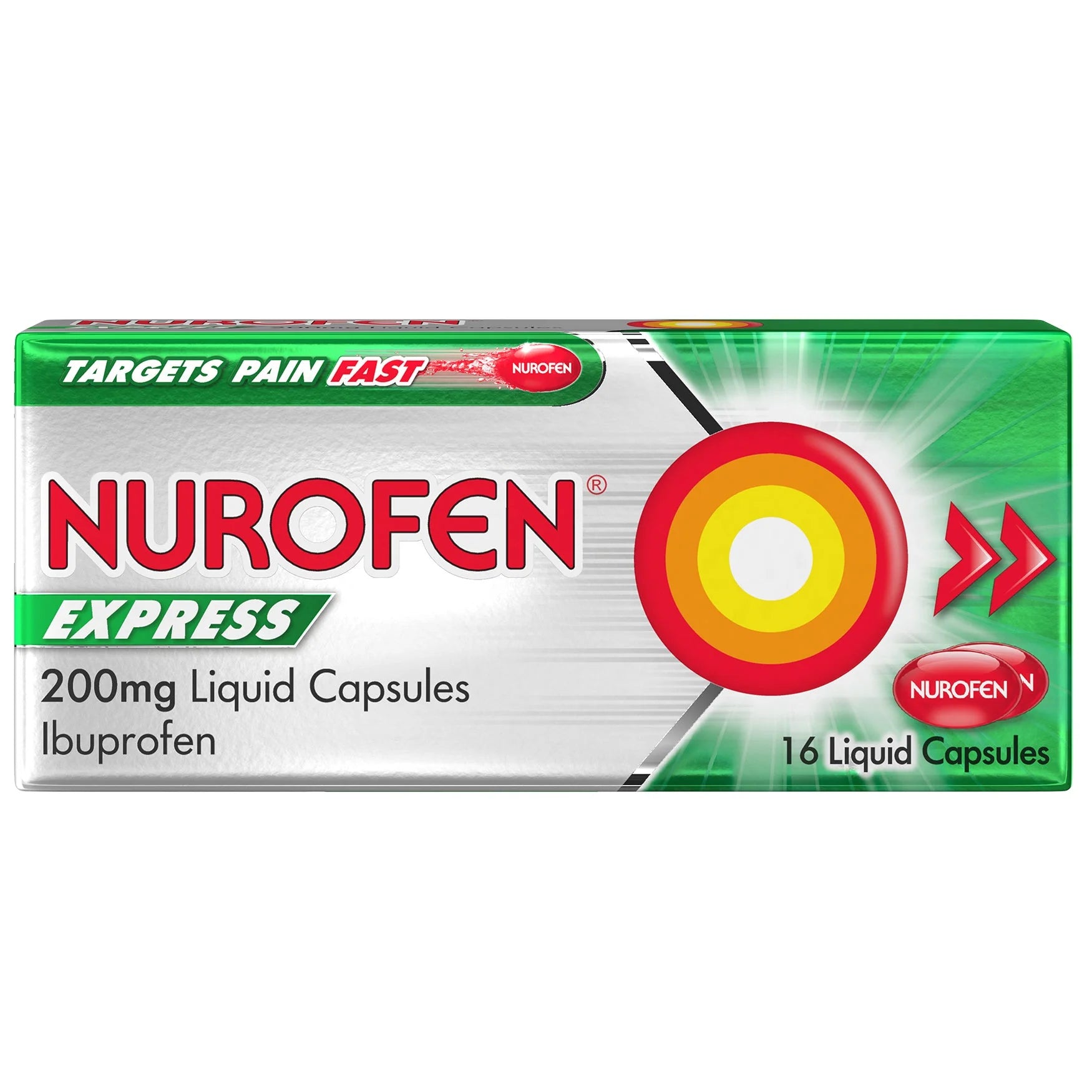 Nurofen Express Liq Cap 200mg 16's