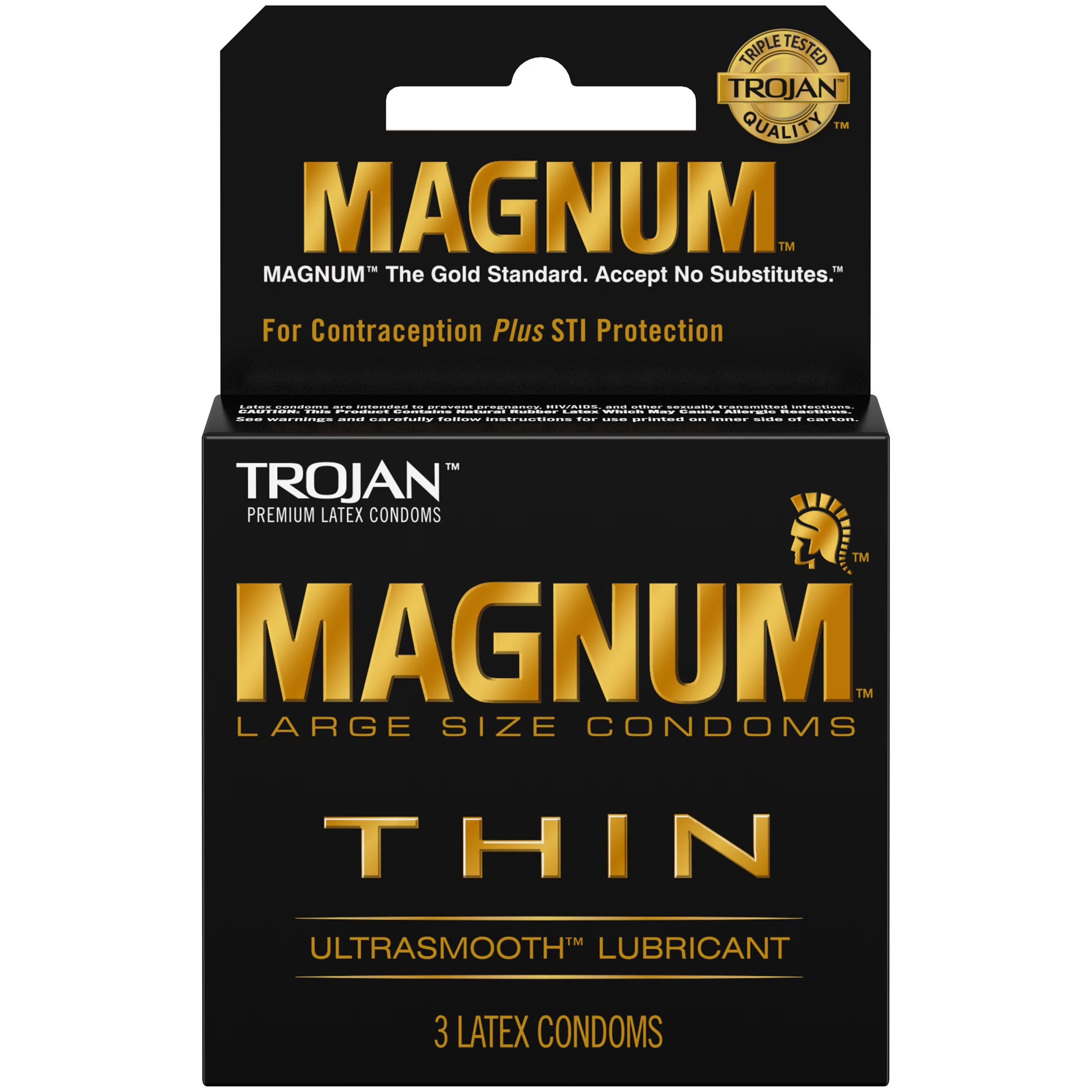Trojan Magnum (Bareskin) Condoms 3's